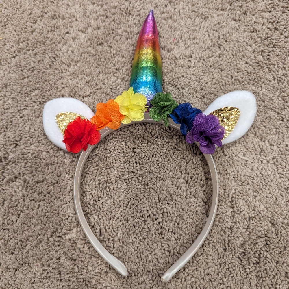 🦩Rainbow Unicorn Girls Headband
